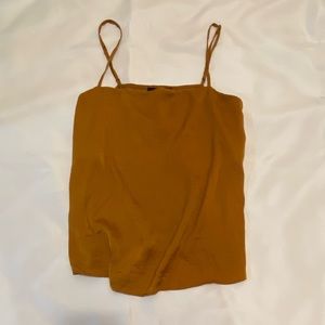Silk gold tank top